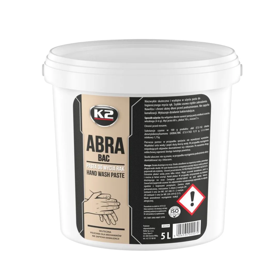 K2 Pasta BHP do mycia rąk 5 L K2 Abra | zdjęcie 6 z 6 | W525 | Motofarma.pl