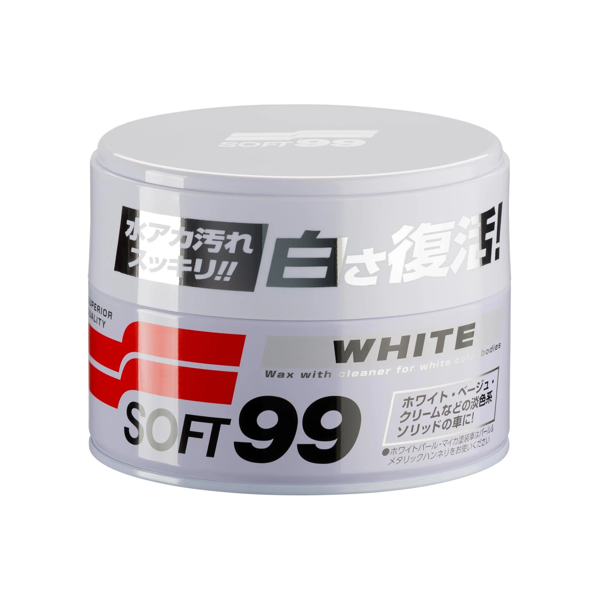 SOFT99 WHITE WAX 300g + mikrofibra + rękawiczki + IPA