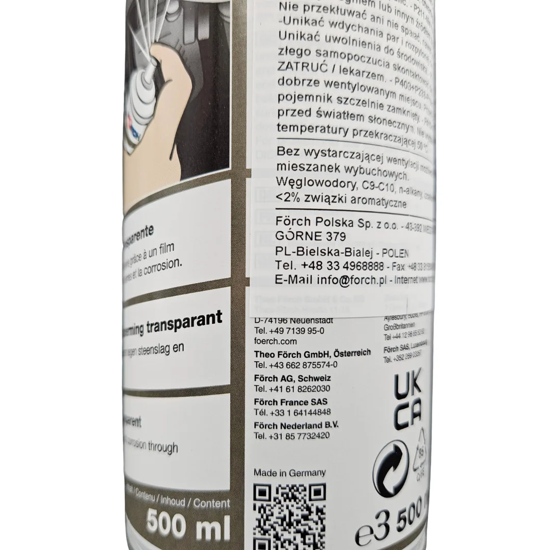 Wosk do podwozia Forch L259 SPRAY 500ml - zestaw 2 szt