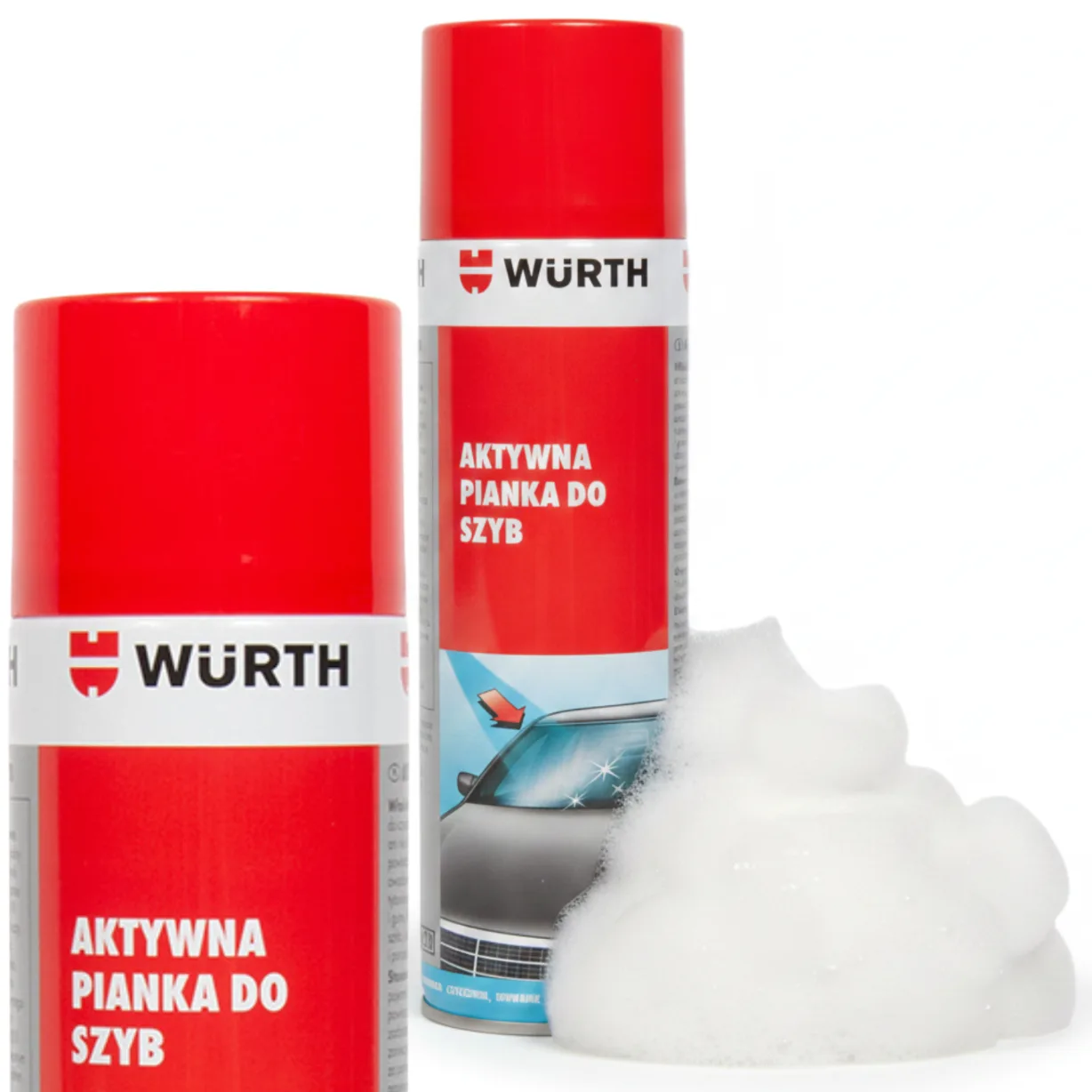 Aktywna pianka do szyb 500ml WURTH czyszczenia mycia - zestaw 2 szt