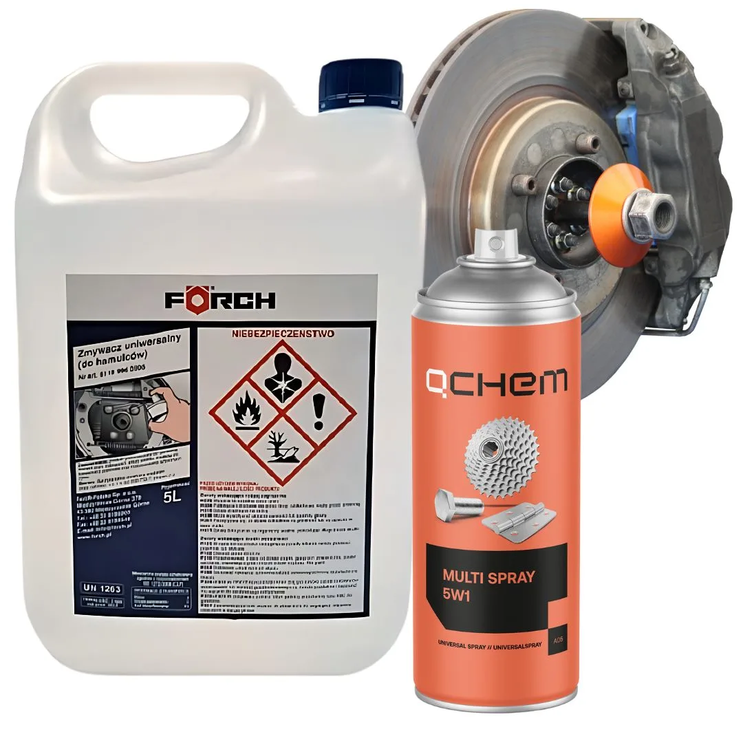MULTI SPRAY 5W1 400ML + FORCH ZMYWACZ UNIWERSALNY DO HAMULCÓW 5L ZESTAW