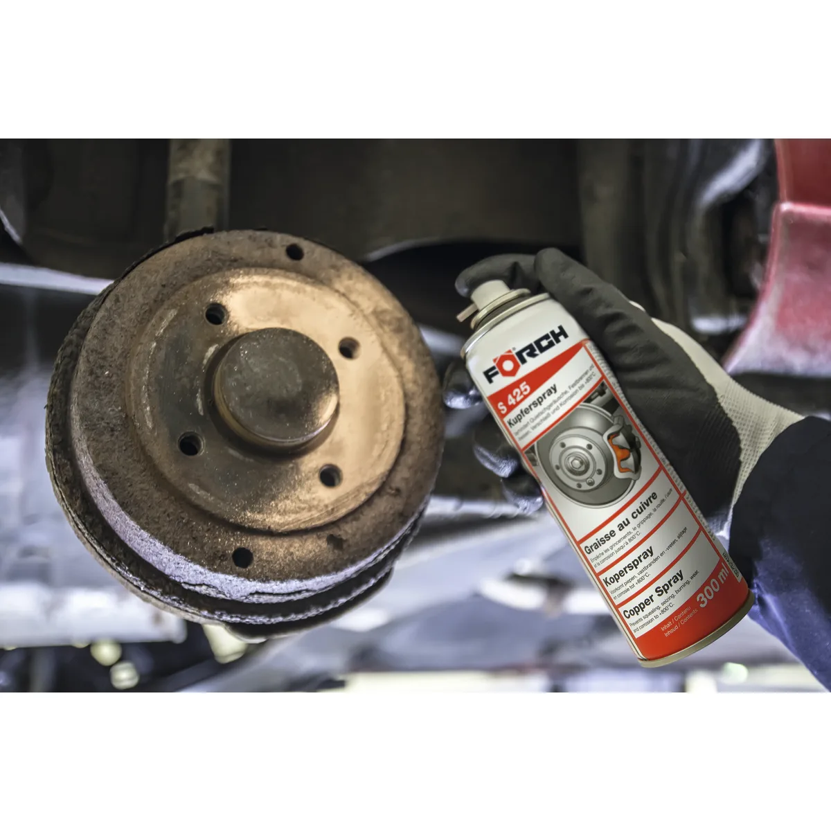 Smar miedziany wysokotemperaturowy S425 + Zmywacz do hamulców 500ml FOSKAR