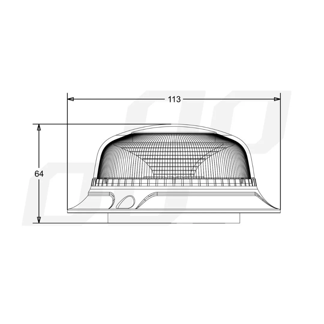 Lampa ostrzegawcza błyskowa mini kogut 18 LED magnes niska R65 R10 12V 24V W21m AMIO-02925 | zdjęcie 4 z 7 | A002925 | Motofarma.pl