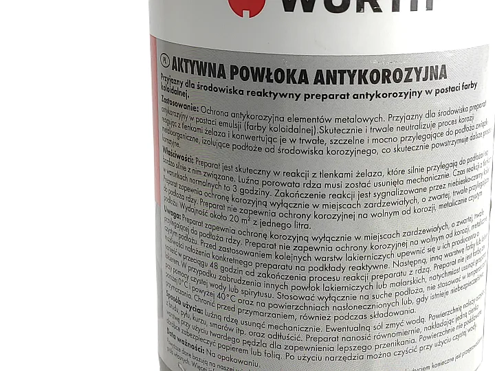 Aktywna powłoka antykorozyjna WURTH 1L - Würth | zdjęcie 3 z 6 | 44292 | Motofarma.pl