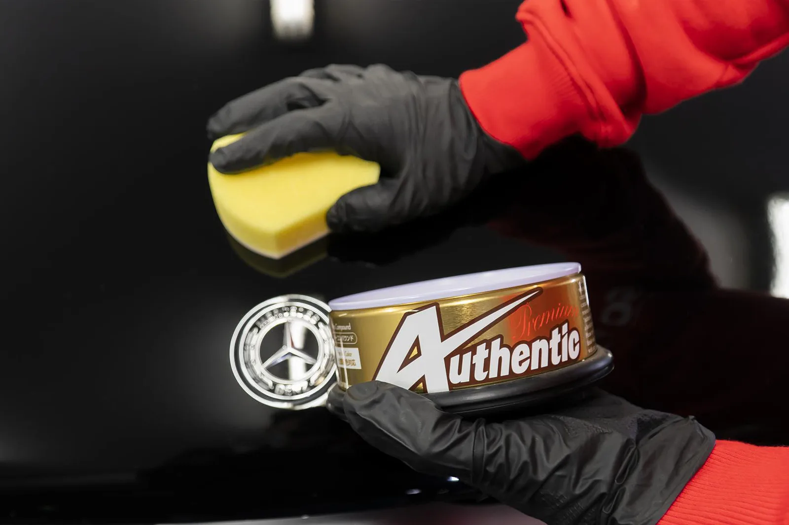 Twardy wosk SOFT99 Authentic Premium Carnauba + Rain Drop +mikrofibra+ rękawiczki | zdjęcie 6 z 9 | F7AC99_47396_A01620 | Motofarma.pl