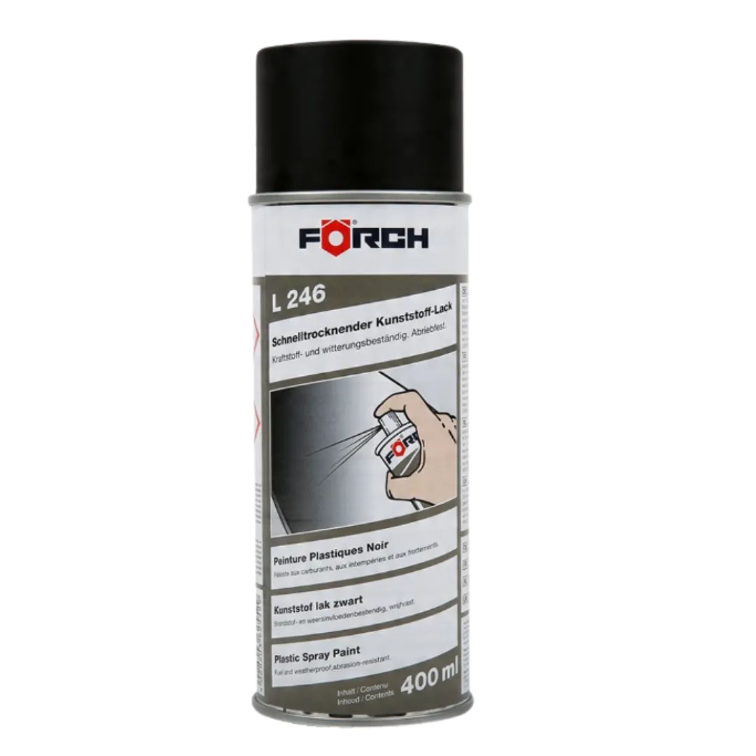 Lakier do tworzyw sztucznych czarny Forch L246 400ml ZESTAW