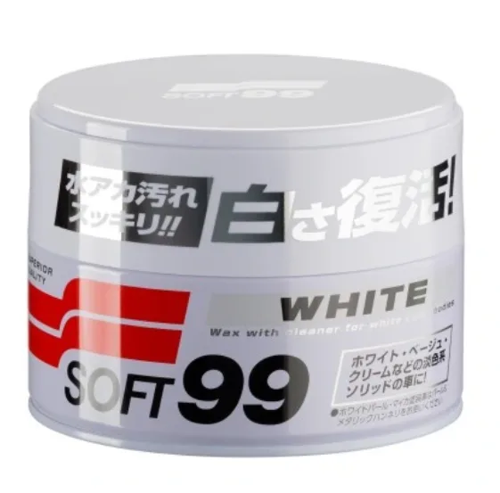 SOFT99 WHITE SOFT WAX WOSK DO JASNYCH LAKIERÓW 350G +Rain Drop+ mikrofibra A01620 | zdjęcie 4 z 9 | F7AC8B_A01620_47396 | Motofarma.pl