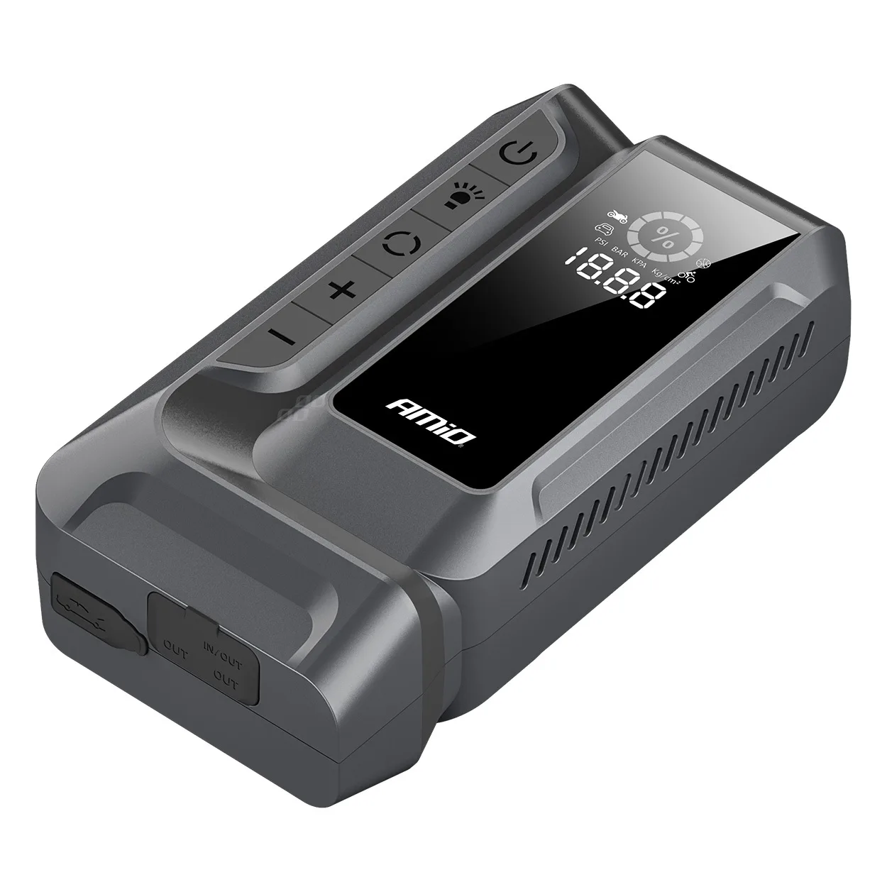 Urządzenie rozruchowe 4w1 booster powerbank kompresor latarka LED 12V 12Ah - Amio | zdjęcie 11 z 16 | A04677 | Motofarma.pl