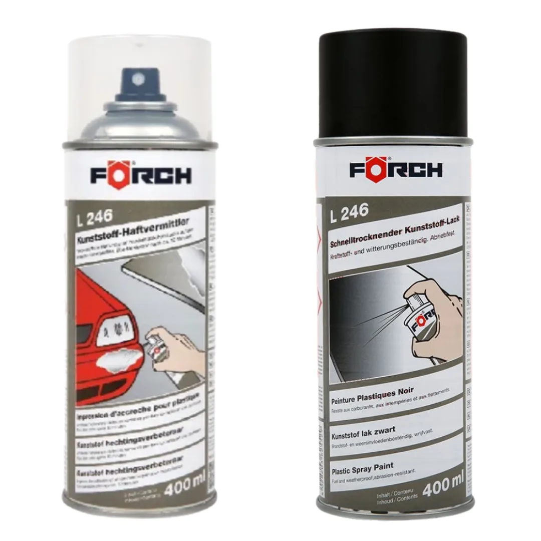 Lakier do tworzyw sztucznych czarny Forch 400ml + Primer