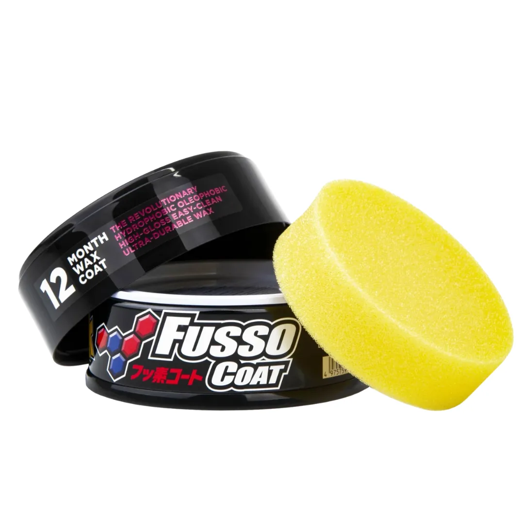 Wosk SOFT99 New Fusso Coat 12 Months Wax DARK 200g 2x mikrofibra 800g zestaw