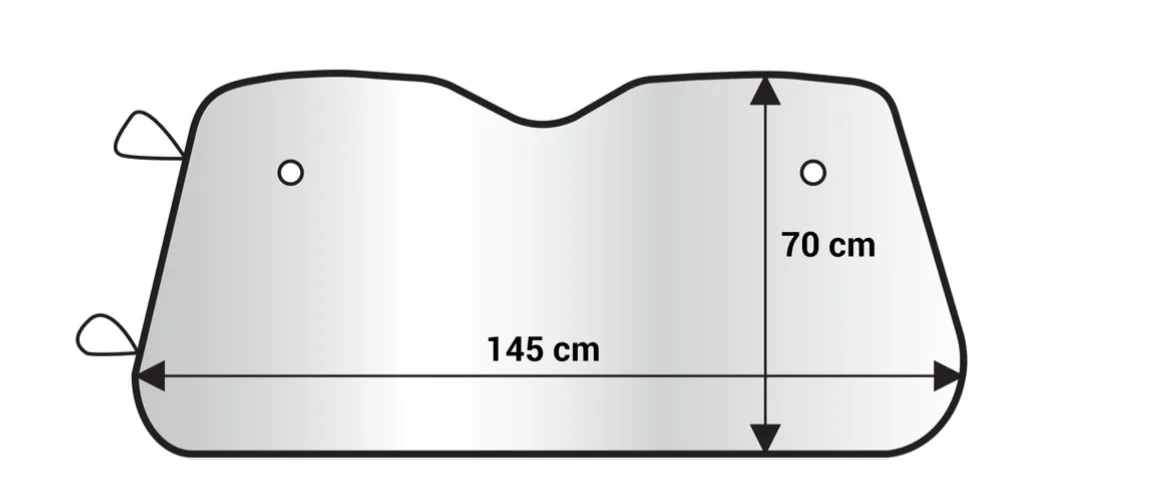 Osłona na szybę 140x70cm przeciwsłoneczna przeciwszronowa AMIO-01535