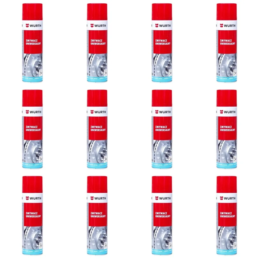 Zmywacz uniwersalny spray 600ml WURTH - zestaw 12 szt