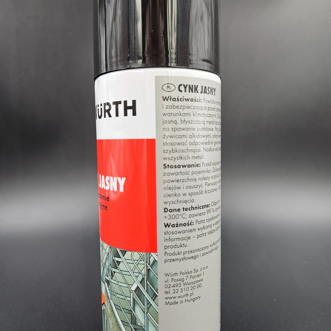 Cynk jasny 400ml WURTH - zestaw 3 szt